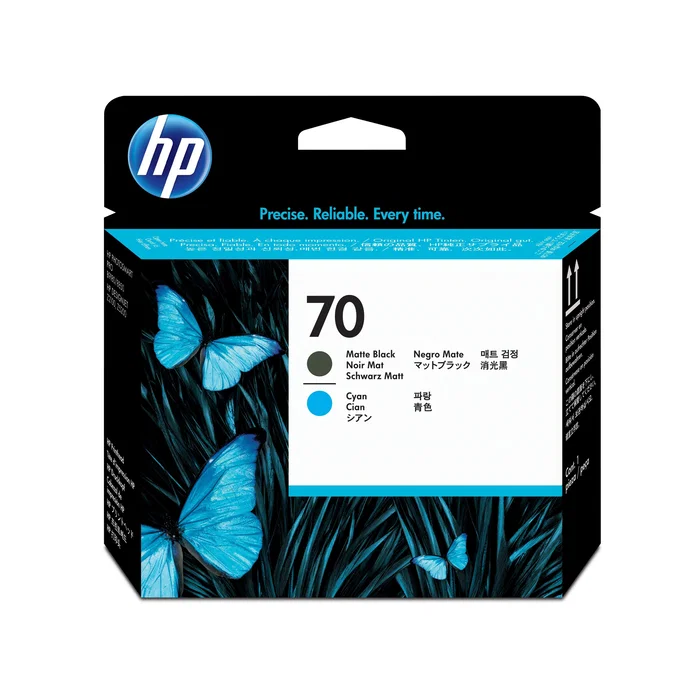 HP Cabezal de impresión 70 negro mate y cian HP Cabezal de impresión 70 negro mate y cian