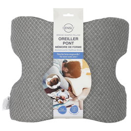 Sensly Almohada Puente Con Memoria Viscoelástica 35x30x13 cm Funda Lavable