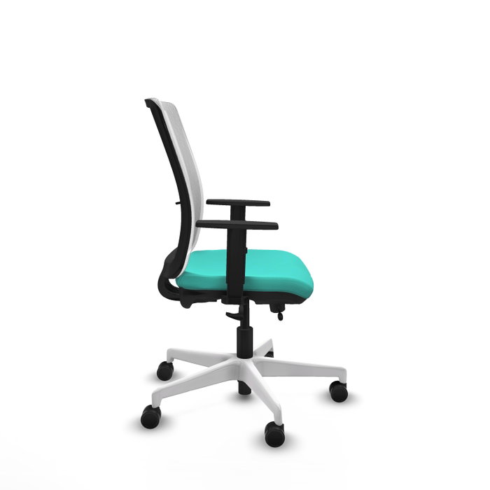 PIQUERAS Y CRESPO Silla de oficina Haches Turquesa y Blanco