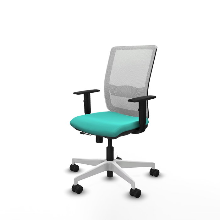 PIQUERAS Y CRESPO Silla de oficina Haches Turquesa y Blanco