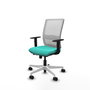 PIQUERAS Y CRESPO Silla de oficina Haches Turquesa y Blanco