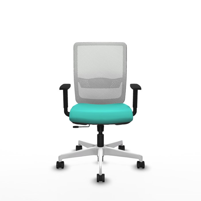 PIQUERAS Y CRESPO Silla de oficina Haches Turquesa y Blanco