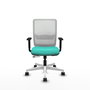 PIQUERAS Y CRESPO Silla de oficina Haches Turquesa y Blanco