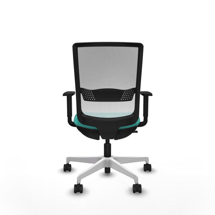 PIQUERAS Y CRESPO Silla de oficina Haches Turquesa y Blanco