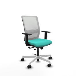 PIQUERAS Y CRESPO Silla de oficina Haches Turquesa y Blanco