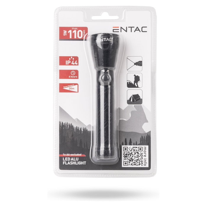 ENTAC Linterna de mano EFL-1W-ALU AA ENTAC Linterna de mano EFL-1W-ALU AA