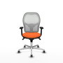 PIQUERAS Y CRESPO Silla de oficina Jorquera Naranja y Blanco