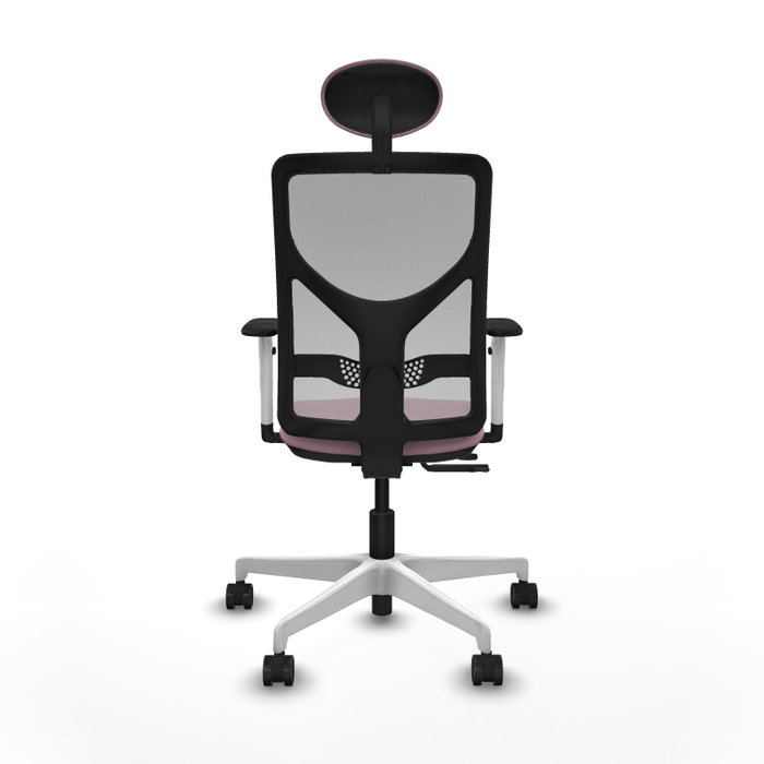 PIQUERAS Y CRESPO Silla de oficina Motilla con mecanismo Sincro/Traslack Rosa y Gris