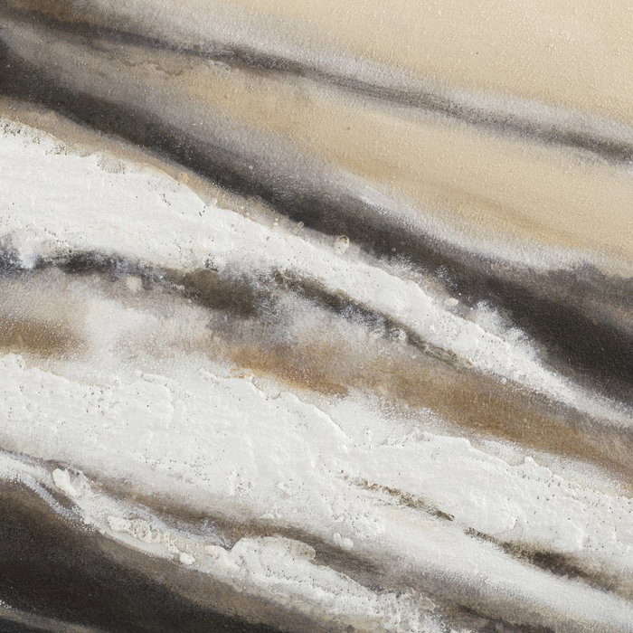 DKD Home Decor Cuadro Moderno Abstracto Beige Blanco Yute y PS 102 x 102 x 3.2 cm (2 Unidades)