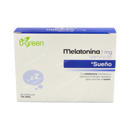 B.GREEN Melatonina 60 Capsulas Contribuye a Regular Ciclo Sueño Vigilia