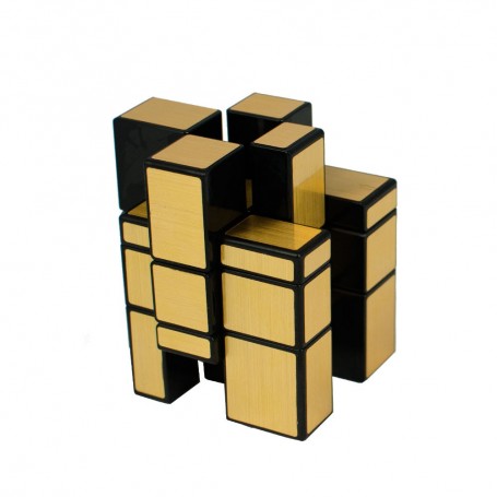 Qiyi Cubo Rubik Mirror 3x3 Oro - Puzzle 3D con Formas Rectangulares Asimétricas
