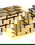 Qiyi Cubo Rubik Mirror 3x3 Oro - Puzzle 3D con Formas Rectangulares Asimétricas