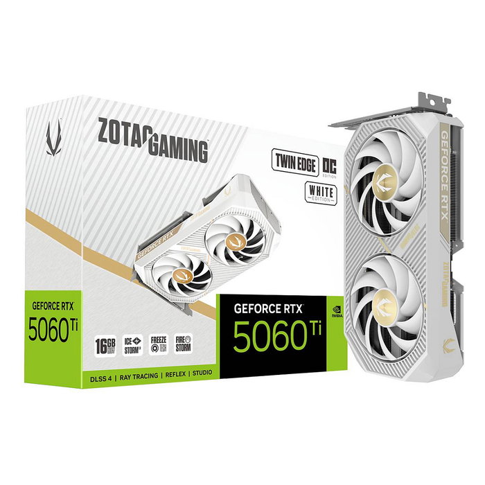 Zotac GAMING GeForce RTX 5060 Ti Twin Edge OC White Edition 16GB GDDR7 Zotac GAMING GeForce RTX 5060 Ti Twin Edge OC White Edition 16GB GDDR7