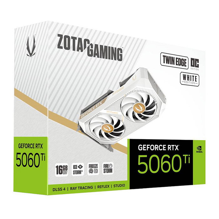 Zotac GAMING GeForce RTX 5060 Ti Twin Edge OC White Edition 16GB GDDR7 Zotac GAMING GeForce RTX 5060 Ti Twin Edge OC White Edition 16GB GDDR7