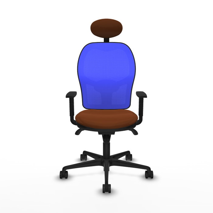 PIQUERAS Y CRESPO Silla de oficina Jorquera Marrón y Azul