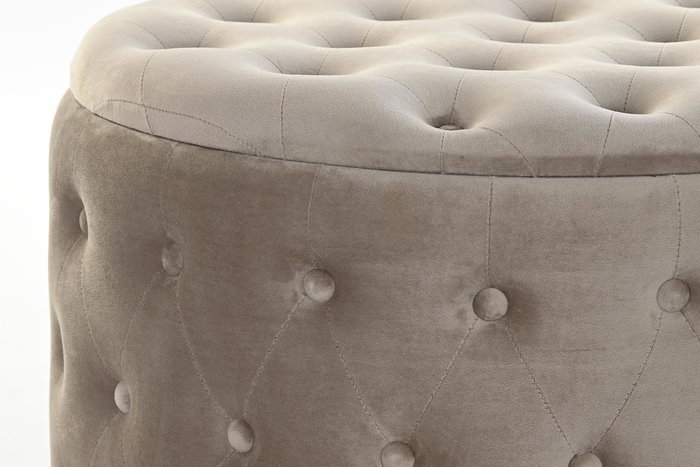 Reposapies Glam DKD Home Decor Gris Claro 70x42x70 cm Set de 2