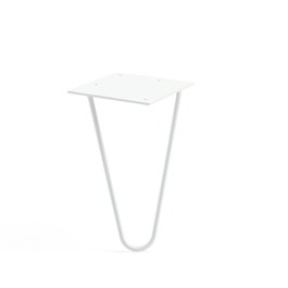 Q&Q Pata Metálica Modelo Varnia Acabado Blanco Mate Altura 125 mm