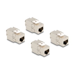 DeLOCK 86050 Módulo Keystone RJ45 Cat.6A STP, 4 unidades