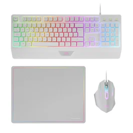 Mars gaming MCP124 Combo Gaming 3 en 1 con Teclado H-Mech RGB, Ratón RGB y Alfombrilla Rainbow