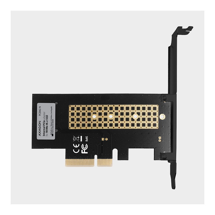 Axagon PCEM2-N Adaptador PCIe-3.0-x4 para 1x M.2-NVMe-SSD hasta 2280