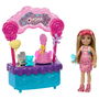 Barbie Muñeca Chelsea y su Tienda de Dulces HRM07 Mattel Conjunto de Juego Puesto de Piruletas con Accesorios