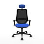 PIQUERAS Y CRESPO Silla de oficina Mardos con mecanismo Sincro, Azul y Negro