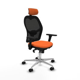 PIQUERAS Y CRESPO Silla de oficina Jorquera Naranja y Negro