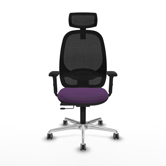 PIQUERAS Y CRESPO Silla de oficina Cilanco Morado con respaldo Negro