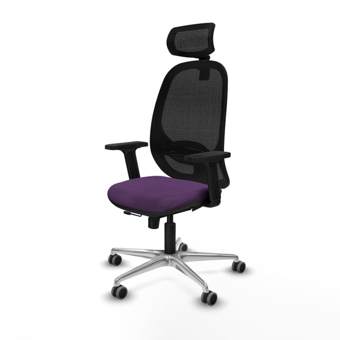 PIQUERAS Y CRESPO Silla de oficina Cilanco Morado con respaldo Negro