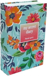 ROYMART Caja fuerte con combinación y forma de libro floral spirit