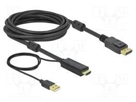 DeLOCK Cable Adaptador de Vídeo HDMI a DisplayPort 4K 5 m
