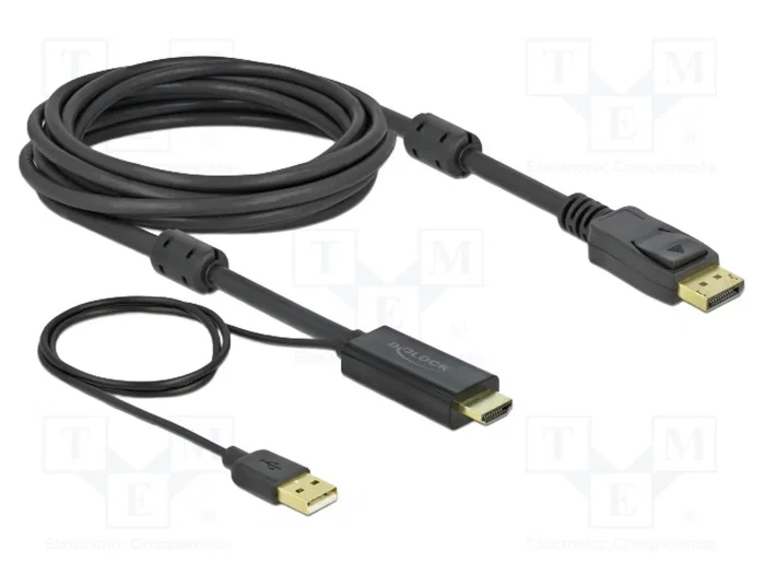 DeLOCK Cable Adaptador de Vídeo HDMI a DisplayPort 4K 5 m DeLOCK Cable Adaptador de Vídeo HDMI a DisplayPort 4K 5 m