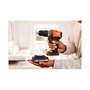 Black & Decker BCD383D1XK-QW Taladro Percutor Atornillador 18V 2Ah Batería, Pistola, Capacidad 13mm, Color Naranja