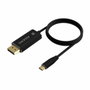 AISENS Cable Conversor Aluminio USB-C a DisplayPort 8K@60Hz Negro 0,8m
