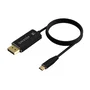 Aisens Cable Conversor Aluminio USB-C a DisplayPort 8K@60Hz, 0,8m, Negro
