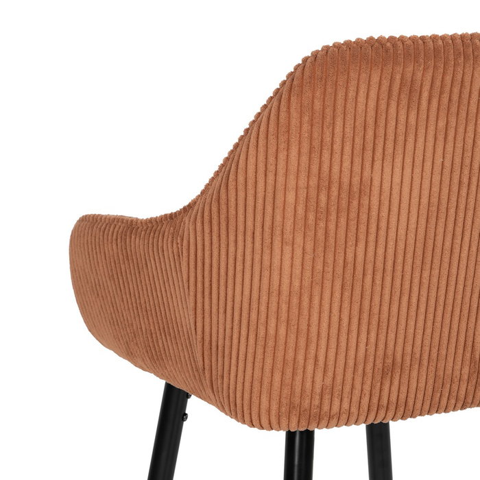 Taburete Terracota Tejido-Metal Contract 54 X 41,50 X 109 cm (Set de 2)