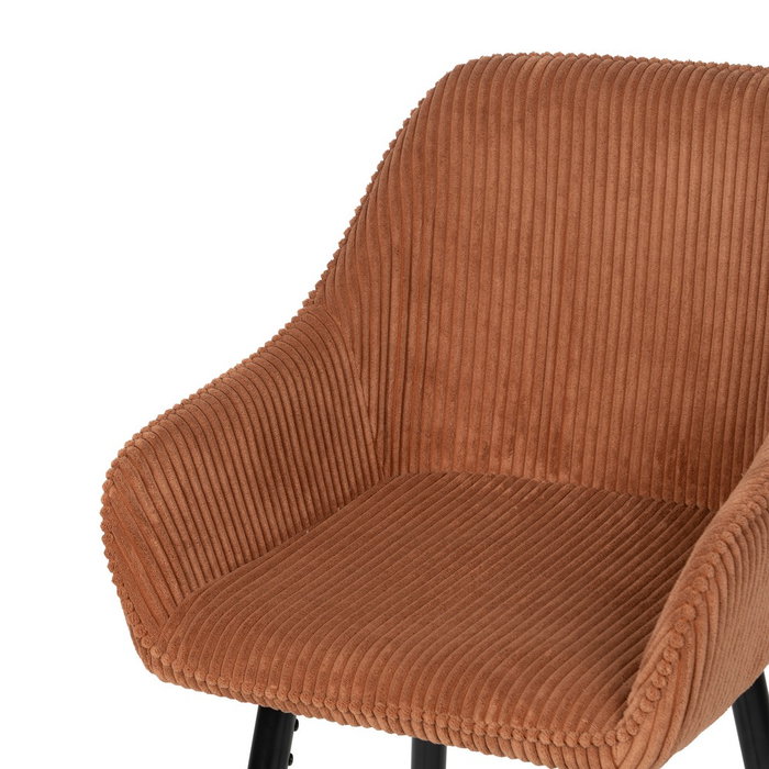 Taburete Terracota Tejido-Metal Contract 54 X 41,50 X 109 cm (Set de 2)