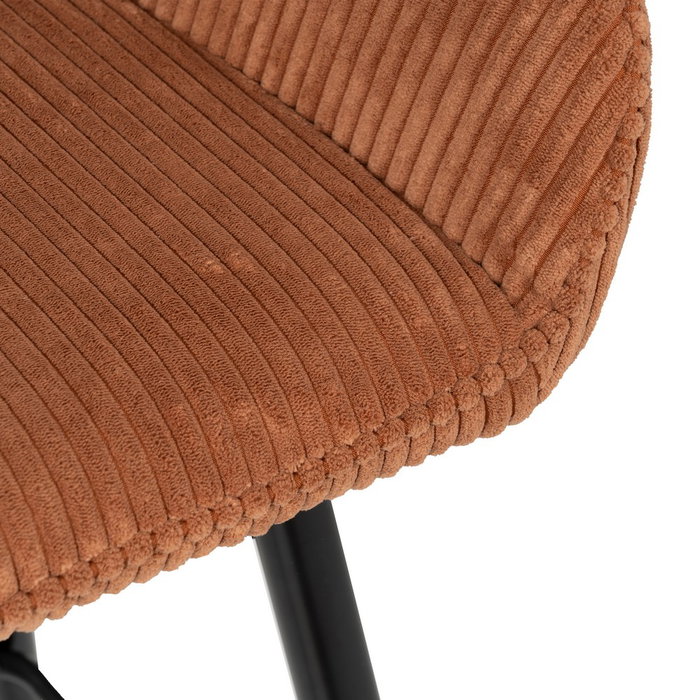 Taburete Terracota Tejido-Metal Contract 54 X 41,50 X 109 cm (Set de 2)