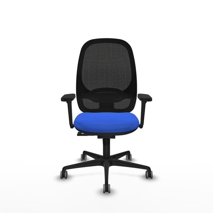PIQUERAS Y CRESPO Silla de oficina Cilanco con mecanismo Sincro, Tela Azul y Malla Negra PIQUERAS Y CRESPO Silla de oficina Cilanco con mecanismo Sincro, Tela Azul y Malla Negra