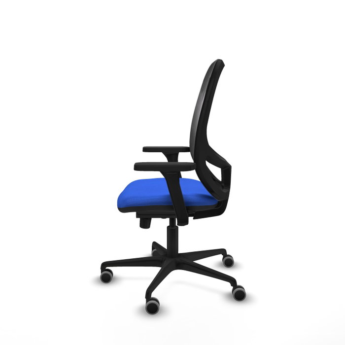 PIQUERAS Y CRESPO Silla de oficina Cilanco con mecanismo Sincro, Tela Azul y Malla Negra PIQUERAS Y CRESPO Silla de oficina Cilanco con mecanismo Sincro, Tela Azul y Malla Negra