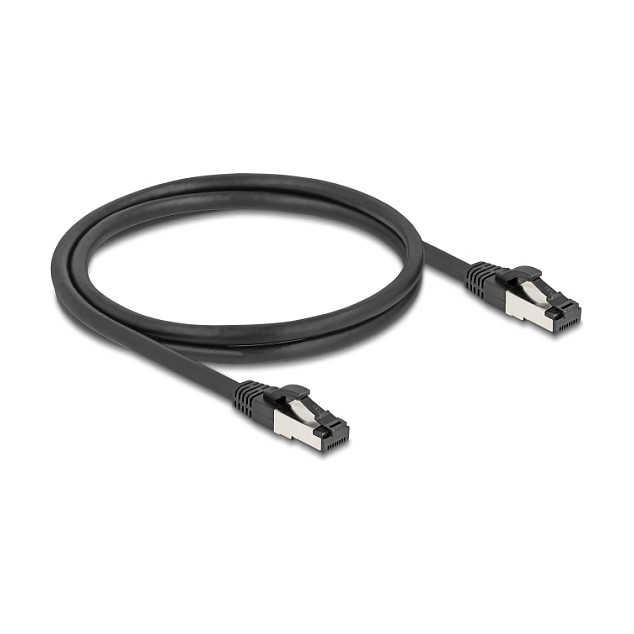 DeLOCK Cable de red RJ45 Cat.8.1 S/FTP 1 m 40 Gbps Negro
