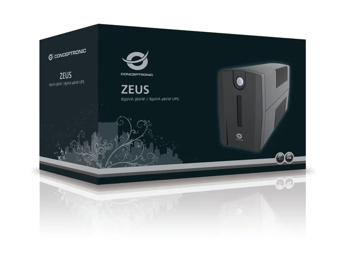 Conceptronic ZEUS01ES 650VA 360W con 2 salidas Schuko Conceptronic ZEUS01ES 650VA 360W con 2 salidas Schuko