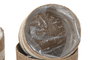 DKD Home Decor Set de 6 Maceteros Seagrass y Yute Natural y Blanco