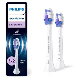 Philips HX6052/87 Sonicare Sensitive Cabezales de Repuesto, 2 piezas, Blanco