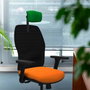 PIQUERAS Y CRESPO Alfera Silla de Oficina con Malla Negra y Asiento Amarillo
