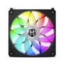 Nox NXHUMMERELINKBK Ventilador PC 12 cm ARGB Negro - Hummer Easy Link Sin Cables, PWM, Ultra Silencioso, 9 Aspas, 120x120x25 mm