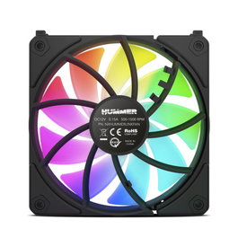 Nox Hummer Easy Link Ventilador 120mm ARGB PWM Sin Cables NXHUMMERELINKBK