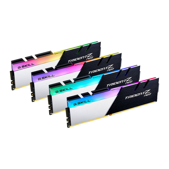 G.Skill Trident Z Neo F4-3600C18Q-128GTZN 128 GB (4 x 32 GB) DDR4 3600 MHz RGB Black/Silver G.Skill Trident Z Neo F4-3600C18Q-128GTZN 128 GB (4 x 32 GB) DDR4 3600 MHz RGB Black/Silver