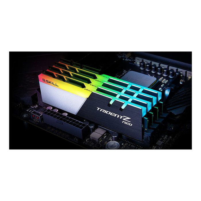 G.Skill Trident Z Neo F4-3600C18Q-128GTZN 128 GB (4 x 32 GB) DDR4 3600 MHz RGB Black/Silver G.Skill Trident Z Neo F4-3600C18Q-128GTZN 128 GB (4 x 32 GB) DDR4 3600 MHz RGB Black/Silver