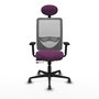 PIQUERAS Y CRESPO Silla de oficina Zulema con mecanismo Sincro/Traslack, Morado y Gris